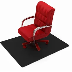 Advantagemat® Black Vinyl Rectangular Chair Mat for Hard Floor - 48"x60" - Hard Floor - 60"x48"x 0.080" Depth x 0.080" Thickness - FC124860HEBV