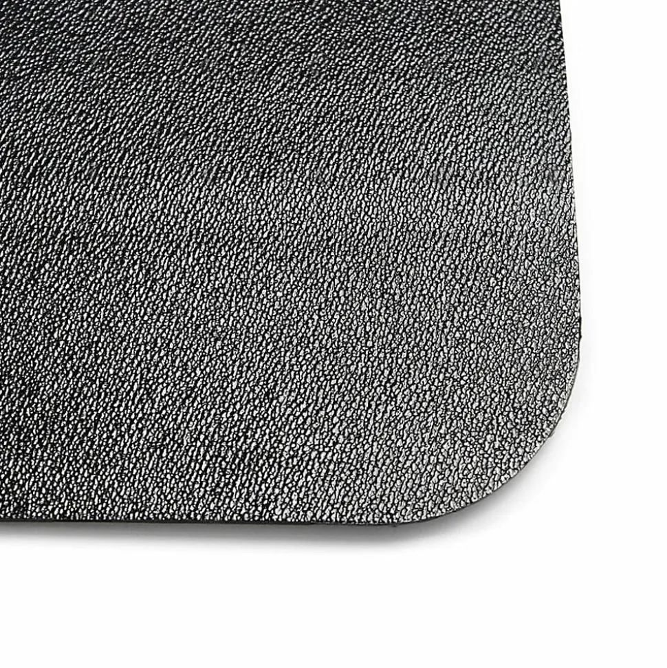 Advantagemat® Black Vinyl Rectangular Chair Mat for Hard Floor - 48"x60" - Hard Floor - 60"x48"x 0.080" Depth x 0.080" Thickness - FC124860HEBV