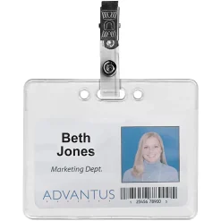 Advantus Badge Strap with Clip, Box of 100