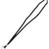 Advantus 36" Deluxe Lanyard With Key Ring, 36" Length, Black, Pack Of 23