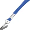 Advantus Flat Clip Lanyard - 36" Length - Blue - Woven, Metal - 100 / Box