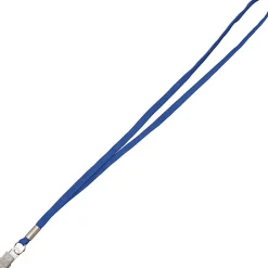 Advantus Flat Clip Lanyard - 36" Length - Blue - Woven, Metal - 100 / Box