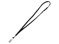 Advantus Flat Clip Lanyard - 36" Length - Black - Woven, Metal - 100 / Box