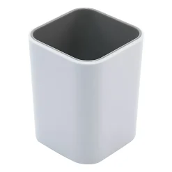 Advantus Fusion Pencil Cup, 4"H x 3"W x 3"D, White/Gray