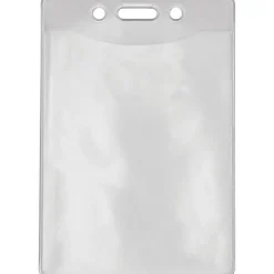 Advantus Government/Military ID Holders - Support 2.88" x 3.88" Media - Vertical - Vinyl - Clear - Durable - 50 / Pack