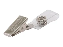 Advantus ID Badge Clip Adapter, Silver, Pack of 25