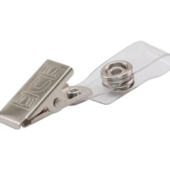 Advantus ID Badge Clip Adapter, Silver, Pack of 25