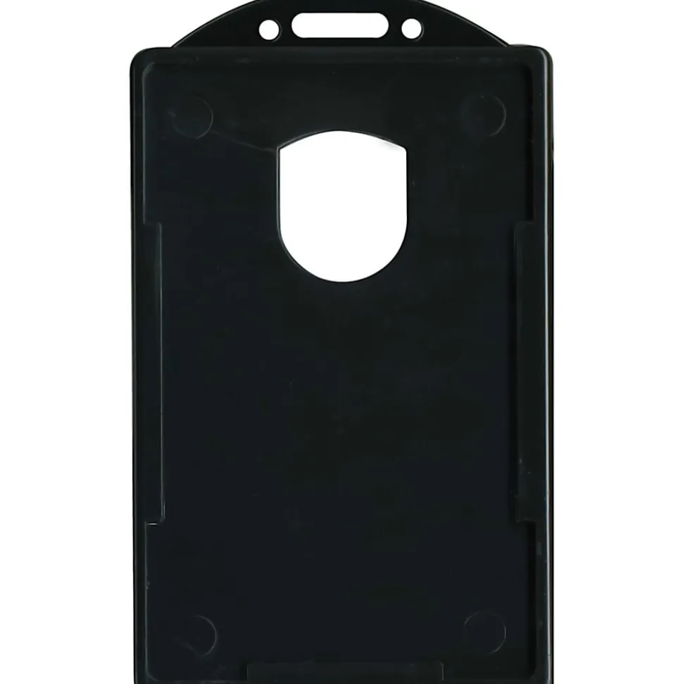 Advantus ID Card Holder - Support 2.13" x 3.38" Media - Vertical - Black - 25 / Pack