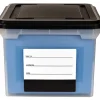 Advantus Letter And Legal File Tote, 18"L x 14-1/4"W x 10-7/8"H, Clear/Black, Total Qty 1