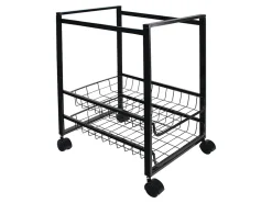 Advantus Letter-Size Mobile File Cart, 19 1/2"H x 16"W x 13"D, Black