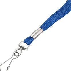Advantus Metal Clasp Lanyard - 36" Length - Blue - Woven, Metal - 100 / Box