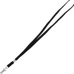 Advantus Metal Clasp Lanyard, 36" Length, Black, Box Of 100