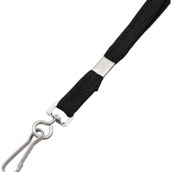 Advantus Metal Clasp Lanyard, 36" Length, Black, Box Of 100