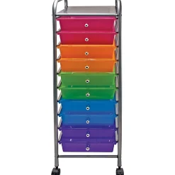 Advantus Office Depot Brand 10 Drawer Organizer With Casters, 37 1/2