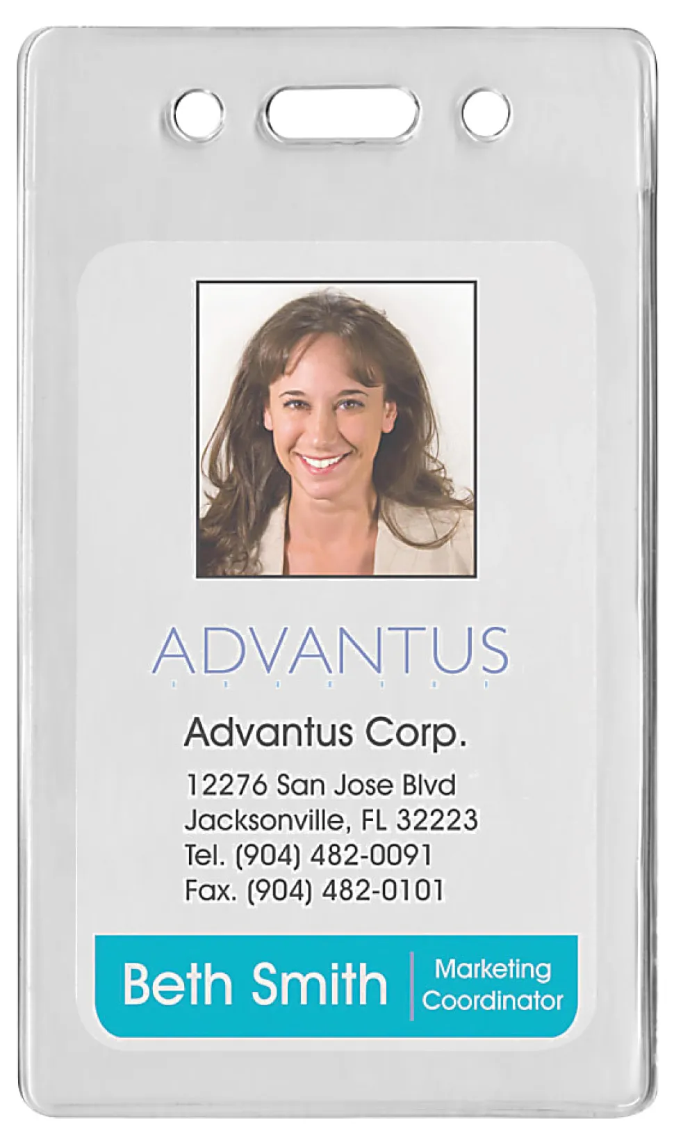 Advantus Proximity Badge Holder, Vertical, 4-1/2" x 2-1/2", Pack of 50