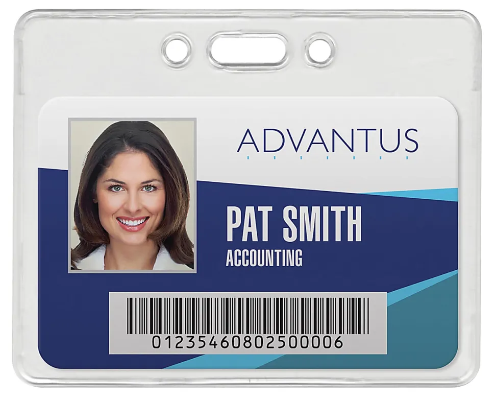 Advantus Proximity Badge Holder, Horizontal, 3" x 3-3/4", Pack of 50