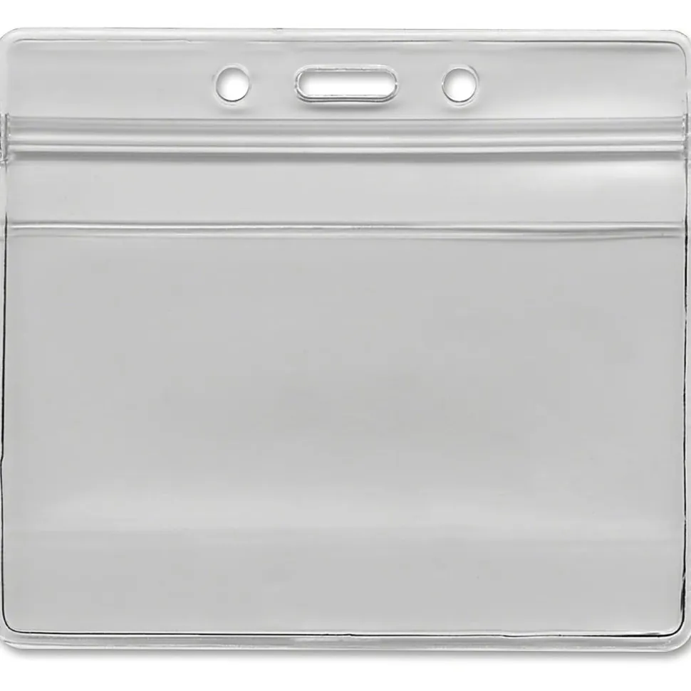 Advantus® Re-sealable Badge Holder, Horizontal, 3-3/4" x 4-2/16", 50/PK