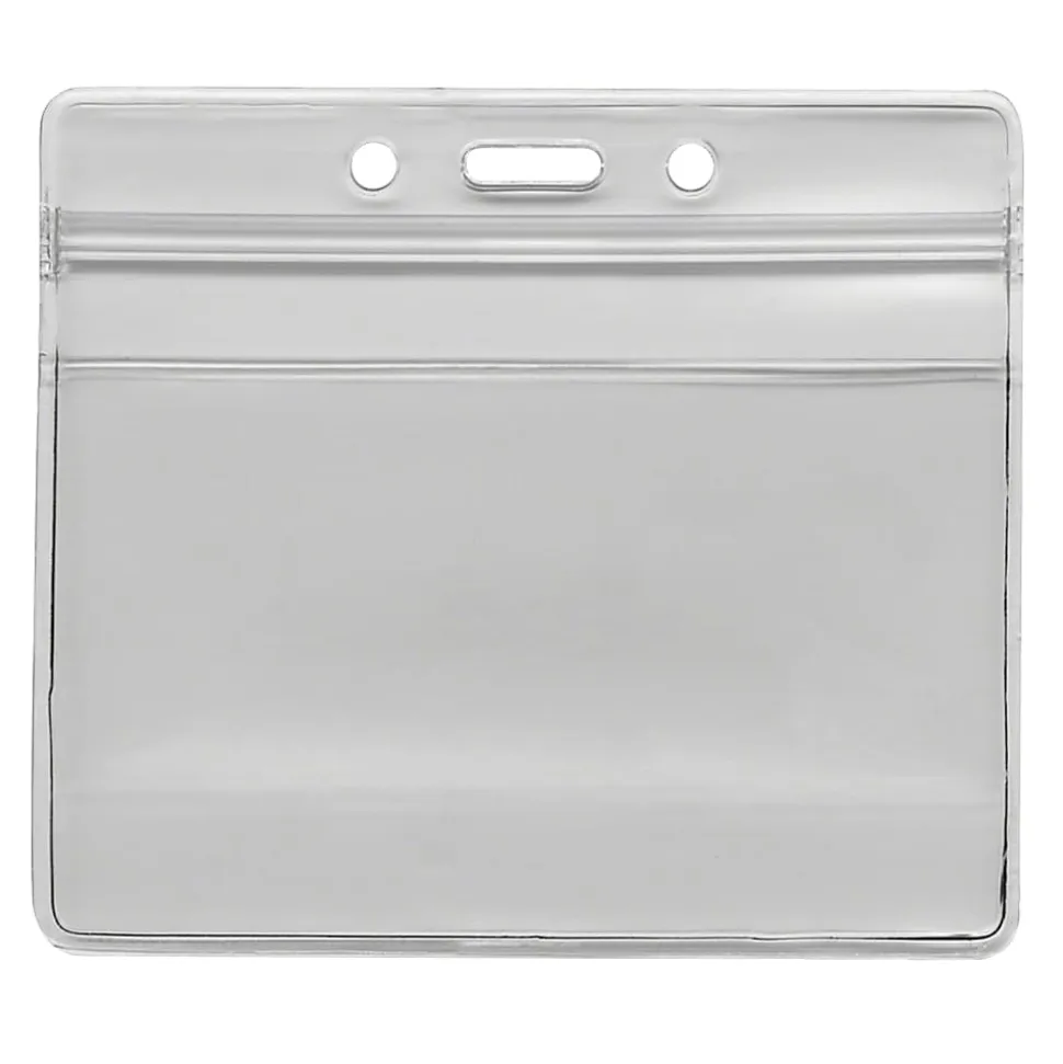 Advantus® Re-sealable Badge Holder, Horizontal, 3-3/4" x 4-2/16", 50/PK