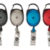 Advantus® Retractable Carabiner-Style Badge Reel with Badge Strap, Assorted Colors, 20/PK