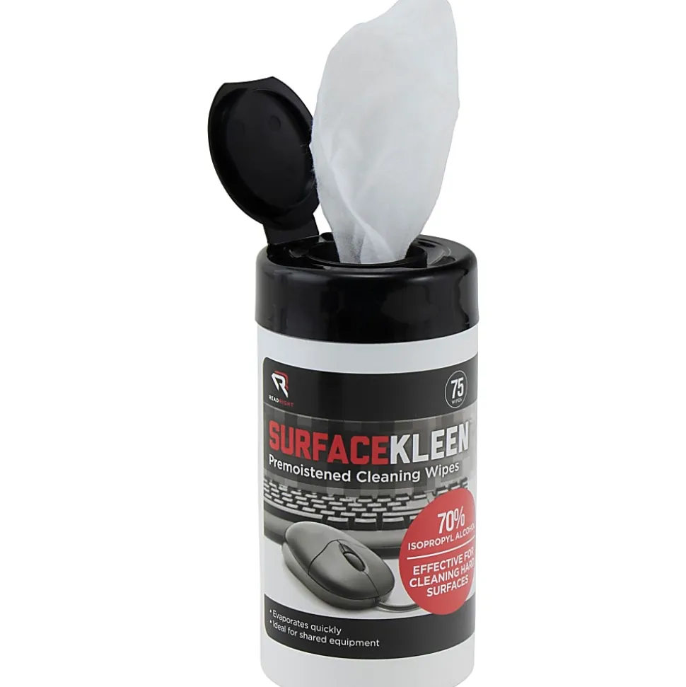 Advantus SurfaceKleen - Cleaning wipes - disposable - isopropyl alcohol - 75 sheets