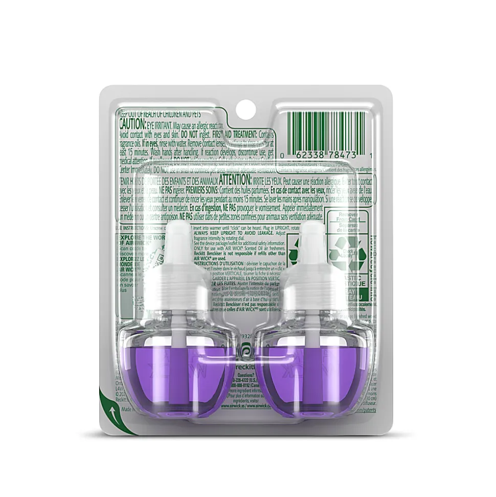 Air Wick® Essential Oils™ Scented Oil Warmer Refill, 0.67 Oz, Lavender/Chamomile, Pack Of 2