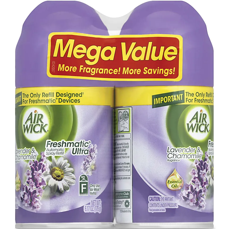Air Wick® Freshmatic® Ultra Refill, 6.17 Oz, Lavender & Chamomile Scent, Pack Of 2
