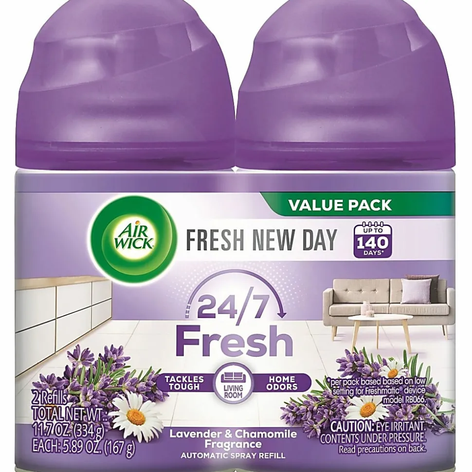 Air Wick® Freshmatic® Ultra Refill, 6.17 Oz, Lavender & Chamomile Scent, Pack Of 2