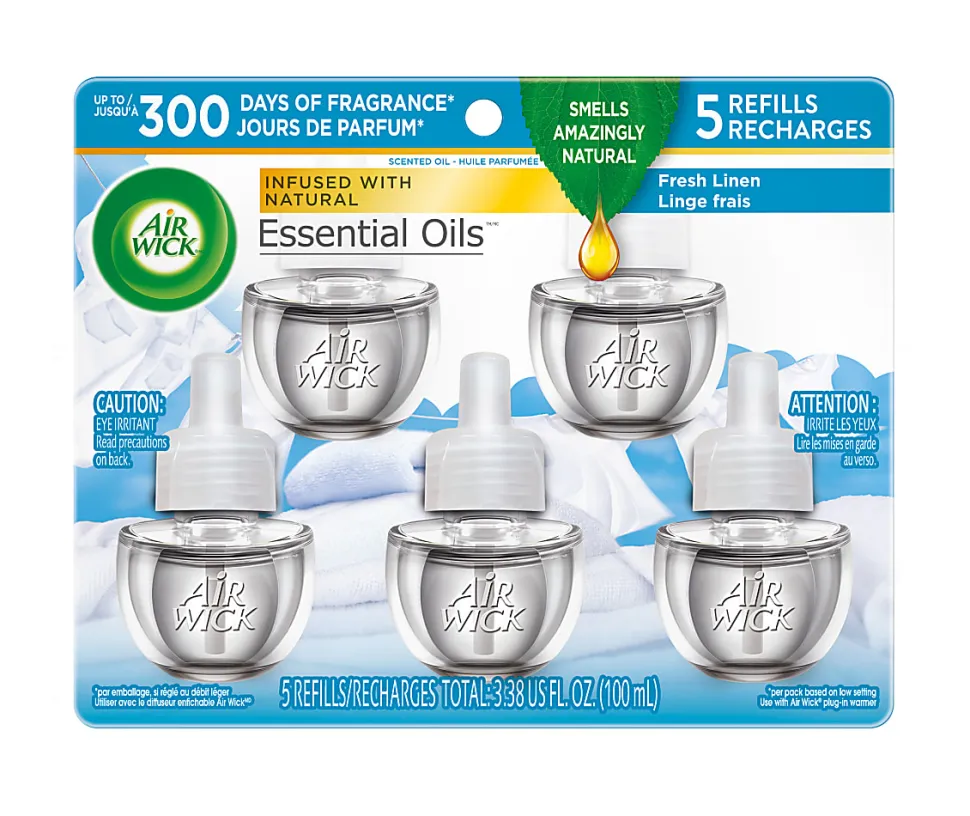 AIR WICK® Plug in Scented Oil Refills, Fresh Linen, 5 pack