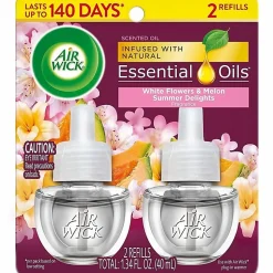 Air Wick Scented Oil Warmer Refills, 0.67 Oz, Summer Delights, 2 Refills Per Pack, Carton Of 6 Packs