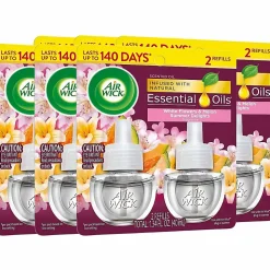 Air Wick Scented Oil Warmer Refills, 0.67 Oz, Summer Delights, 2 Refills Per Pack, Carton Of 6 Packs