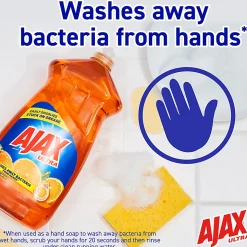 Ajax® Triple-Action Dishwashing Liquid, 52 Oz Bottle, Orange