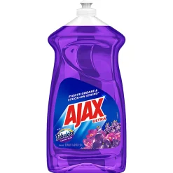 AJAX Ultra Liquid Dish Soap With Fabuloso, Lavender Scent, 52 Oz, Carton Of 6 Bottles