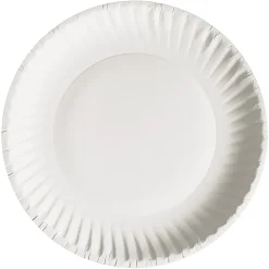 AJM Green Label Paper Plates, 9", White, Box Of 1,200 Plates