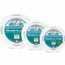 AJM Packaging Green Label Paper Plates, 9