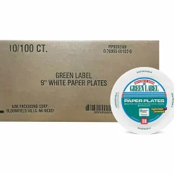 AJM Packaging Green Label Paper Plates, 9