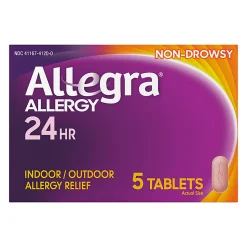 Allegra Adult Allergy Relief Tablets, Total Qty 5