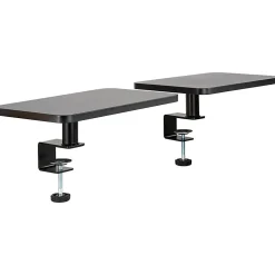 Allsop Ascend Metal/Wood Adjustable Monitor Stands, 5-3/4”H x 15”W x 9-1/4”D, Brown, Set Of 2 Stands
