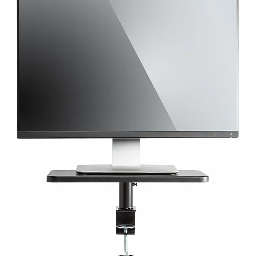 Allsop Ascend Metal/Wood Adjustable Monitor Stands, 5-3/4”H x 15”W x 9-1/4”D, Brown, Set Of 2 Stands