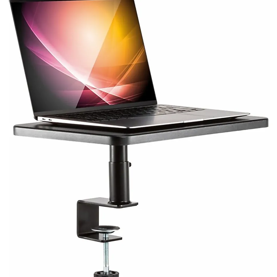 Allsop Ascend Metal/Wood Adjustable Monitor Stands, 5-3/4”H x 15”W x 9-1/4”D, Brown, Set Of 2 Stands