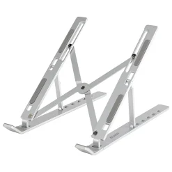 Allsop Compact Aluminum Laptop Stand, 6”H x 7”W x 9-5/8”D, Silver