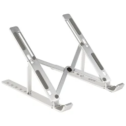 Allsop Compact Aluminum Laptop Stand, 6”H x 7”W x 9-5/8”D, Silver