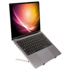 Allsop Compact Aluminum Laptop Stand, 6”H x 7”W x 9-5/8”D, Silver