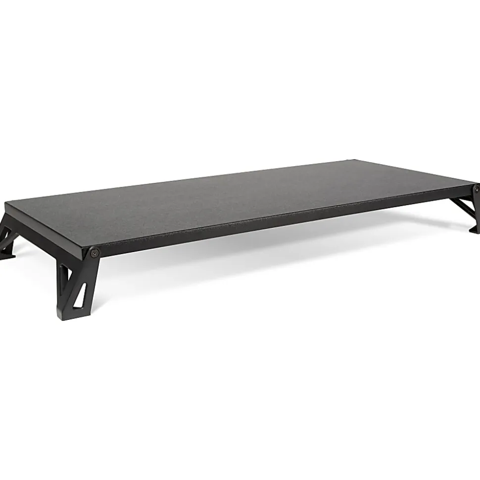 Allsop Dual-Height Lo Riser Monitor Stand For 32” Screen Support, 3”H x 24”W x 11-5/16”D, Black