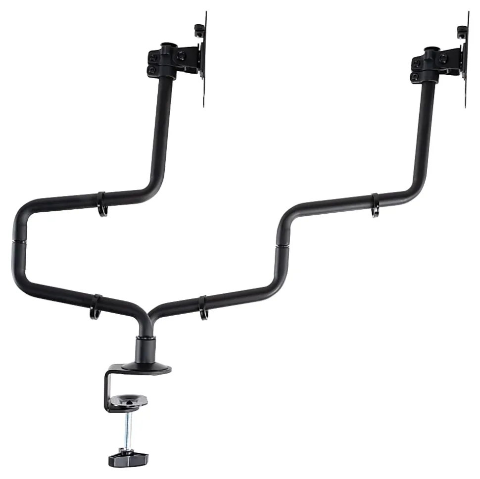 Allsop® Dual-Monitor Arm for up to 32" Monitors, 24-1/2" to 18-1/2"H x 33"W x 19"D, Black