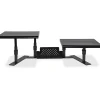 Allsop ErgoTwin Steel Dual Monitor Stand For Monitors Up To 24", 6-2/10"H x 32"W x 14"D, Pearl Black