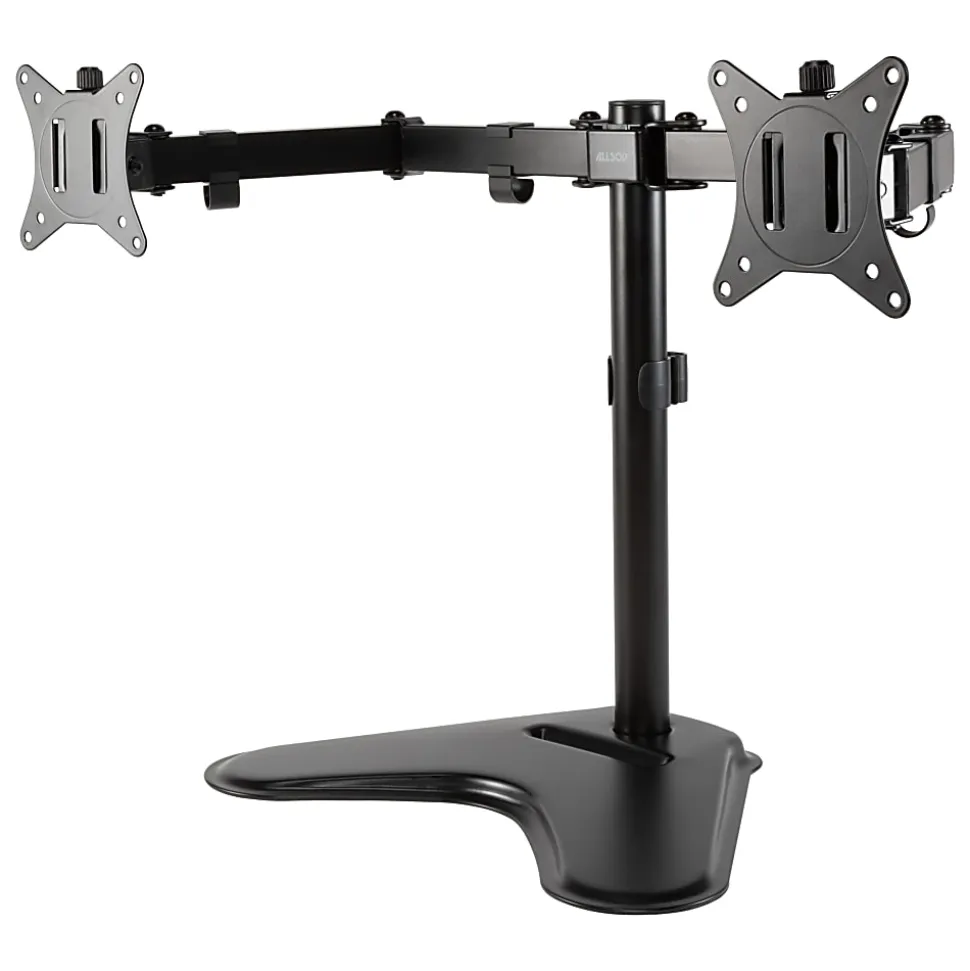 Allsop Free-Standing Dual Monitor Arms, 16-1/2”H x 29-5/8”W x 11”D, Black