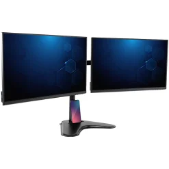 Allsop Free-Standing Dual Monitor Arms, 16-1/2”H x 29-5/8”W x 11”D, Black