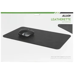 Allsop Leatherette Mouse Pad, 8-5/8”H x 14-1/4”W x 1/4”D, Black, 32580