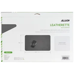 Allsop Leatherette Mouse Pad, 8-5/8”H x 14-1/4”W x 1/4”D, Black, 32580