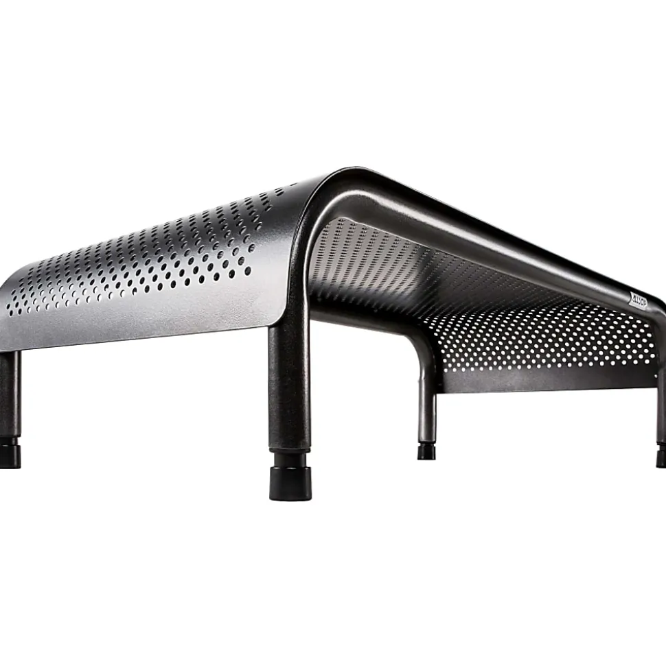 Allsop® Metal Art Ergo3 Adjustable Monitor Stand, 6"H-8"H x 18"W x 10"D, Black, 31630